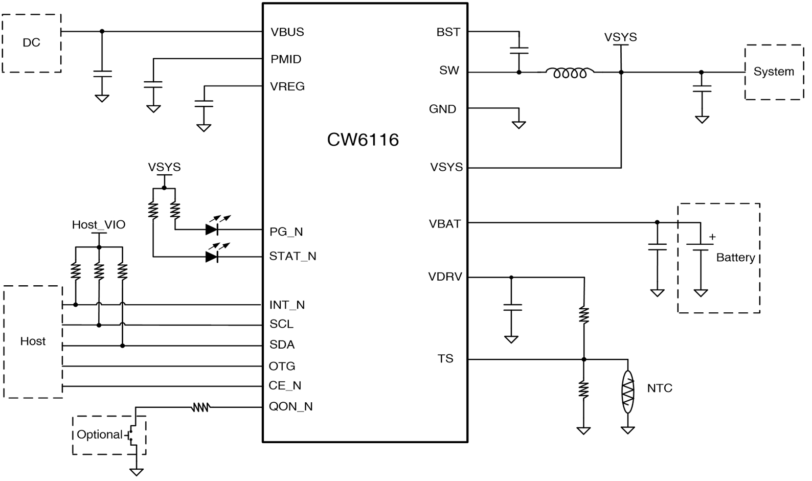 CW6116 3A¿ª¹ØÊ½³äµçоƬ֧³ÖµçԴ·¾¶¹ÜÀí